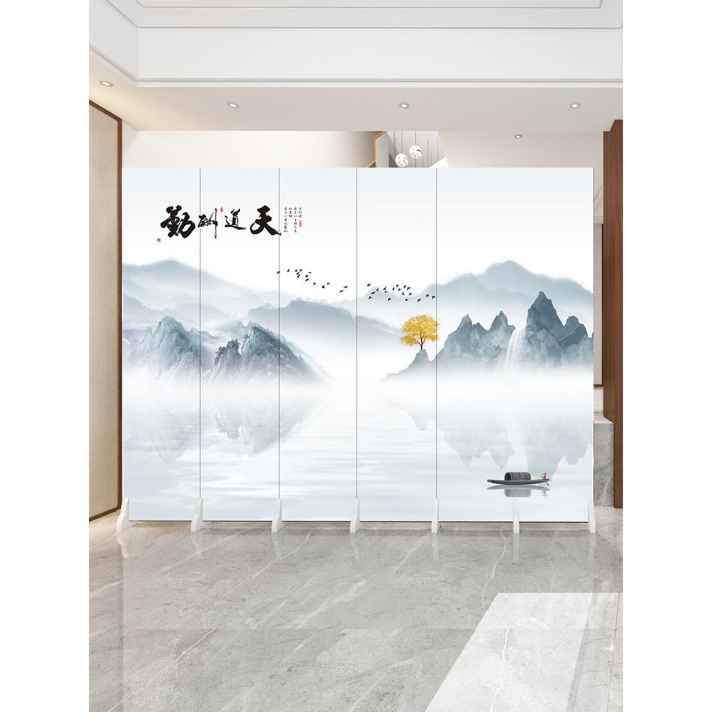 屏隔折断客011厅简约现代办公室厕所防风挡水遮墙折叠移动玄关布