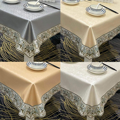 欧式桌布防水防油免洗防烫餐桌方布酒店餐厅长方形台布家用茶几布