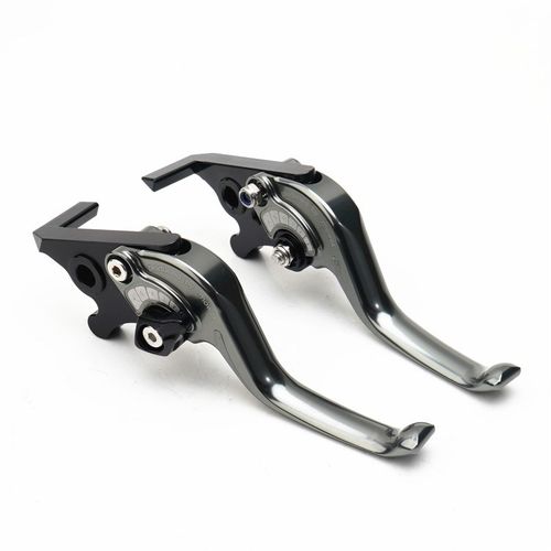 适用电动车深远GT1 铝合金改装双碟刹短款两指竞技刹车手把牛角