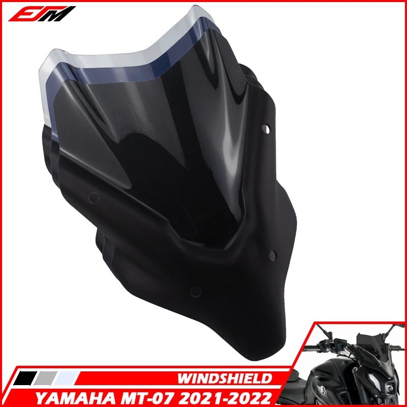 适合  MT07 MT-07 21-23 改装摩托车 前风挡挡风玻璃挡风镜