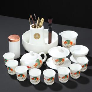 德化礼羊脂玉瓷功夫茶具家用套装公活动店铺开业务纪念司LO90782G