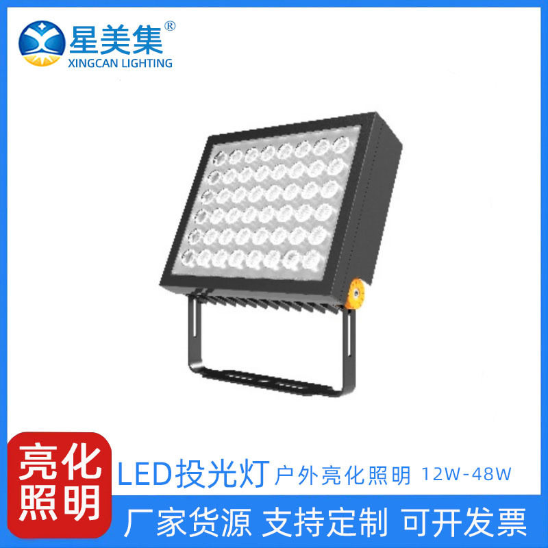 48W36W24W12WLED投光灯工程亮化 户外景区夜景LED防水户外聚光灯