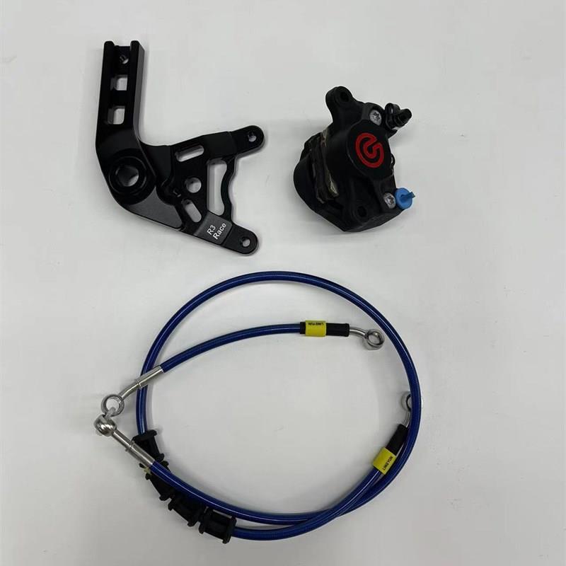 YAMAHA R3改装前后轮刹车套装 卡钳下置螃蟹转码 后刹车油管 套