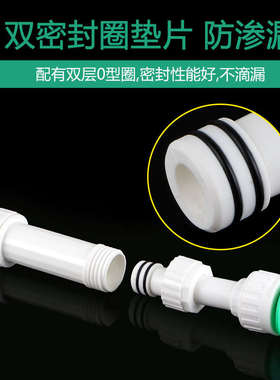 4分20ppr自来水管快速接头免烫直插式双活接可伸缩可延长2532配件