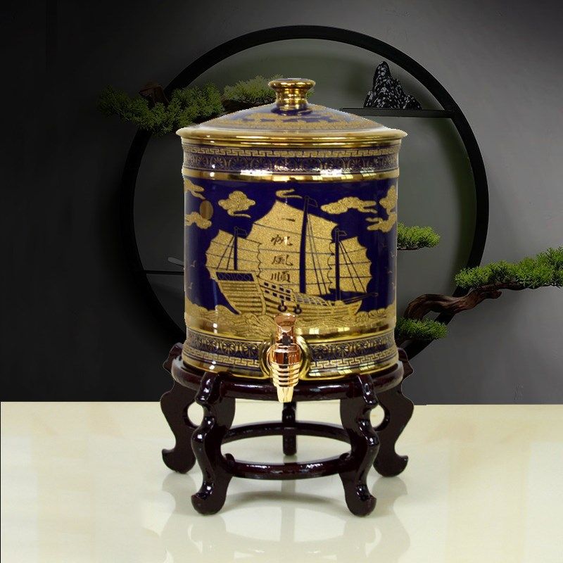 功夫茶泡茶水缸净水器陶瓷储蓄水桶带过滤饮水机储水罐水缸家用