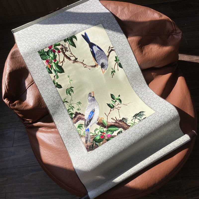 真丝刺绣成品苏绣花开富贵牡丹装饰画软裱现代挂画婚庆节日礼品