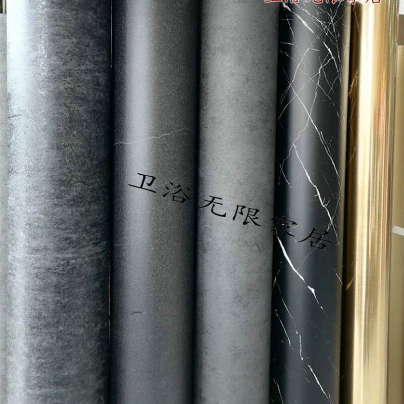 防水展柜装修贴纸波音软片PVC仿水泥纹墙贴翻新家具墙纸家私宝