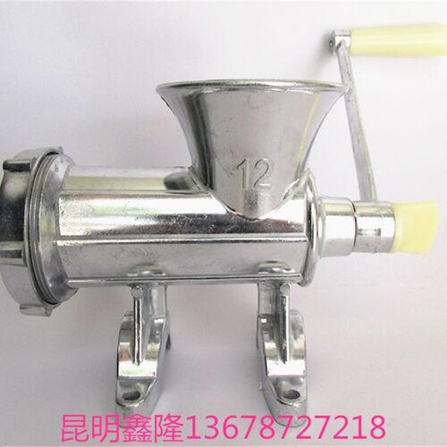 灌肠机12型号家用大型手动铝合金绞肉机灌香肠机碎肉机碎菜器辣椒