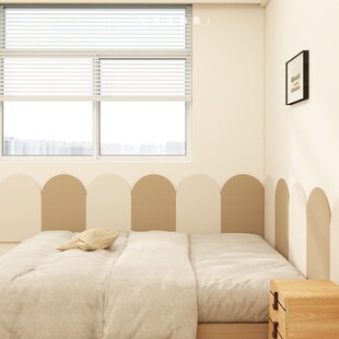 儿童房间布置装 饰墙贴床铺背景墙软包防撞护墙板3d立体羊毛毡墙贴