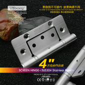 香港域堡 4寸进口304不锈钢房门子母合页静音轴承合页铰链K433