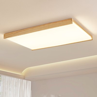 全光谱高级感客厅吸顶灯白蜡木原木风led超亮大气氛围餐厅卧室灯