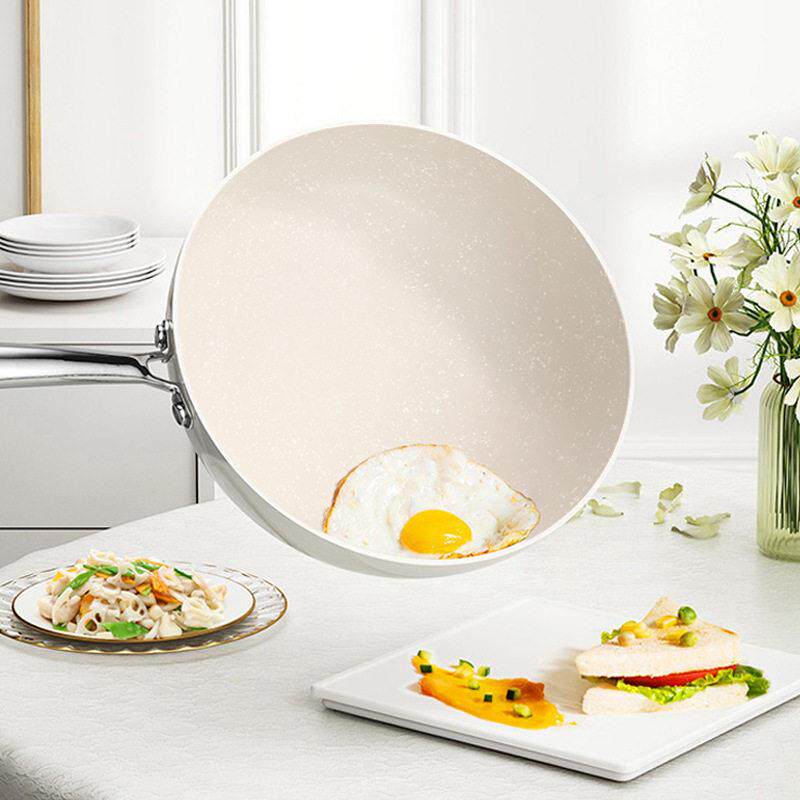 沛兴陶瓷釉不粘家用双面不粘无油平底锅德国无涂层平底锅