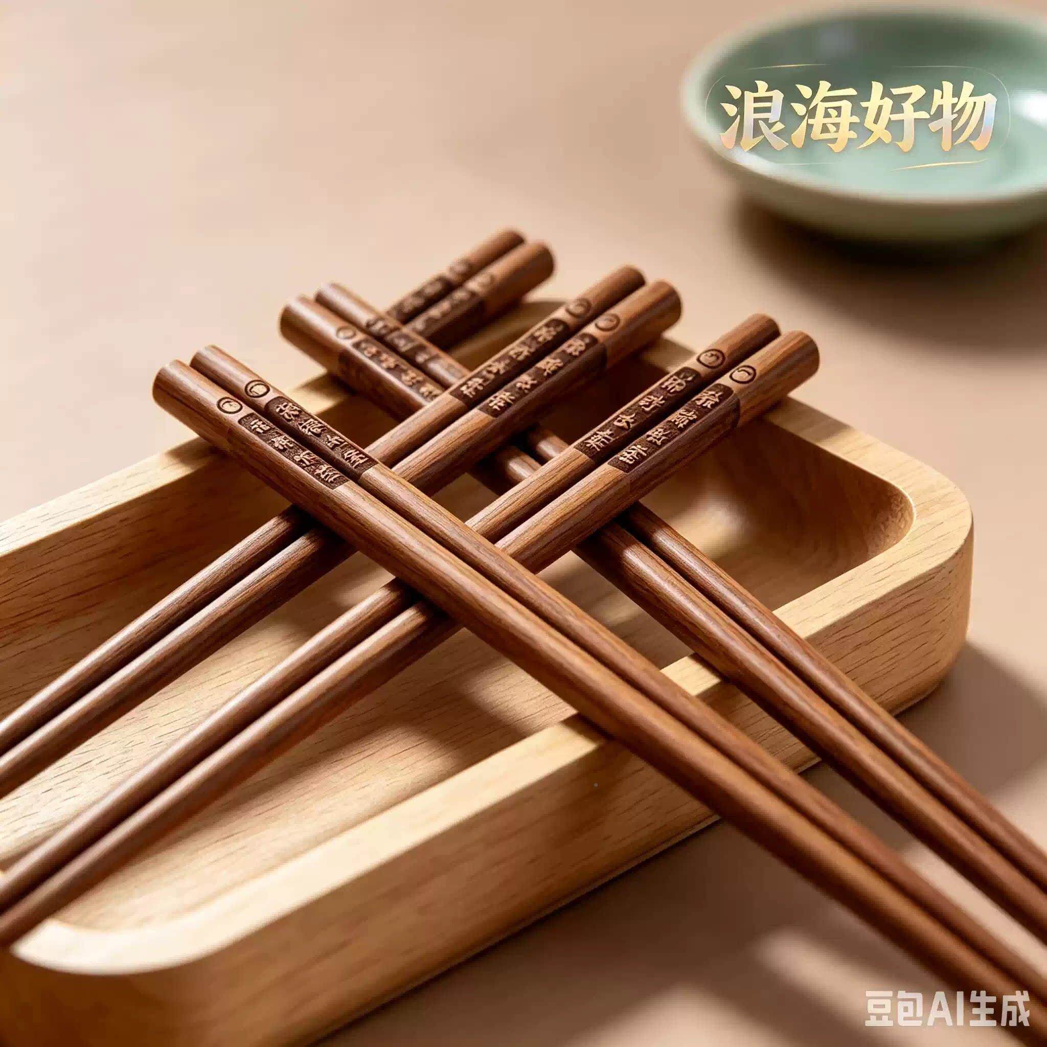 楠竹筷子深度高47479温碳化高档家用天然楠竹筷防无霉蜡漆无洗中