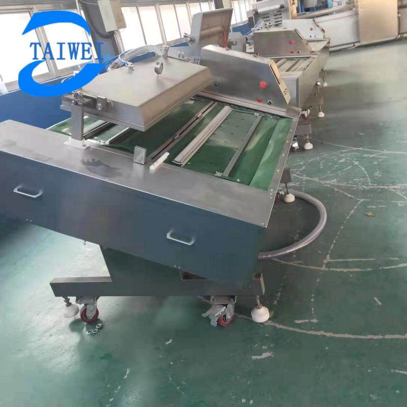 DZ-1000型连续滚筒式真空封口机驴肉火烧猪肘子滚动式真空包装机