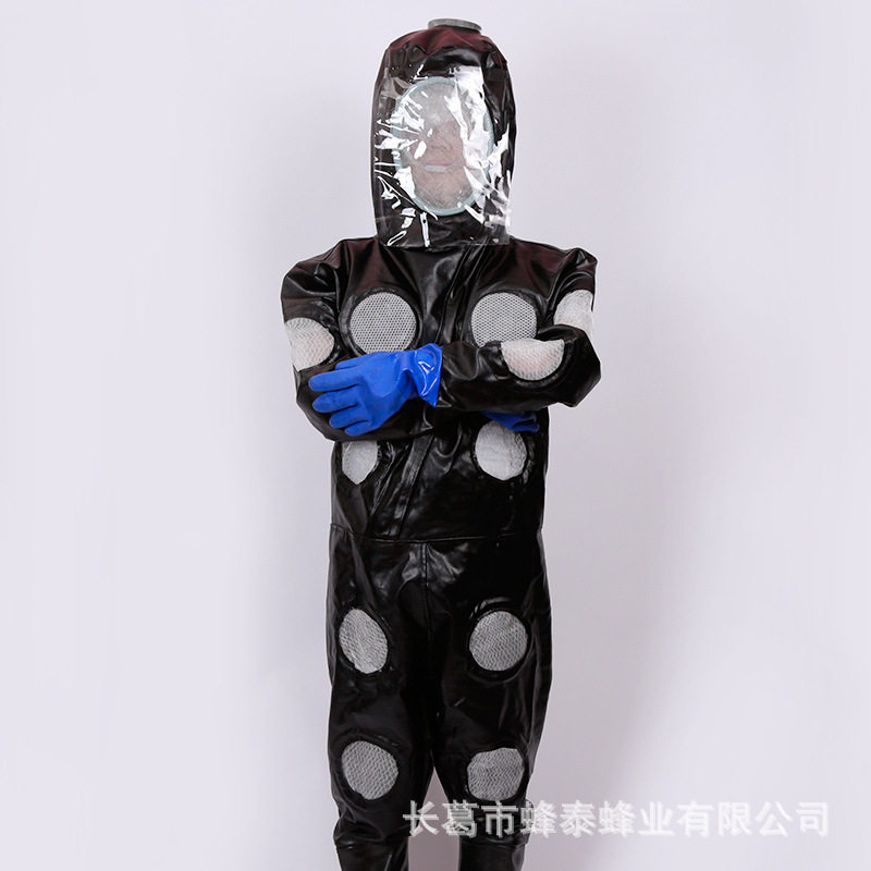 马蜂服透气全套连体带3风扇加厚散热防蜂服胡蜂服防蜂25孔3风扇