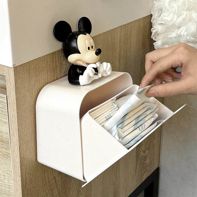 日本进口MUJIE家用卫生巾收纳盒厕所壁挂式卫生间装棉签整理盒子