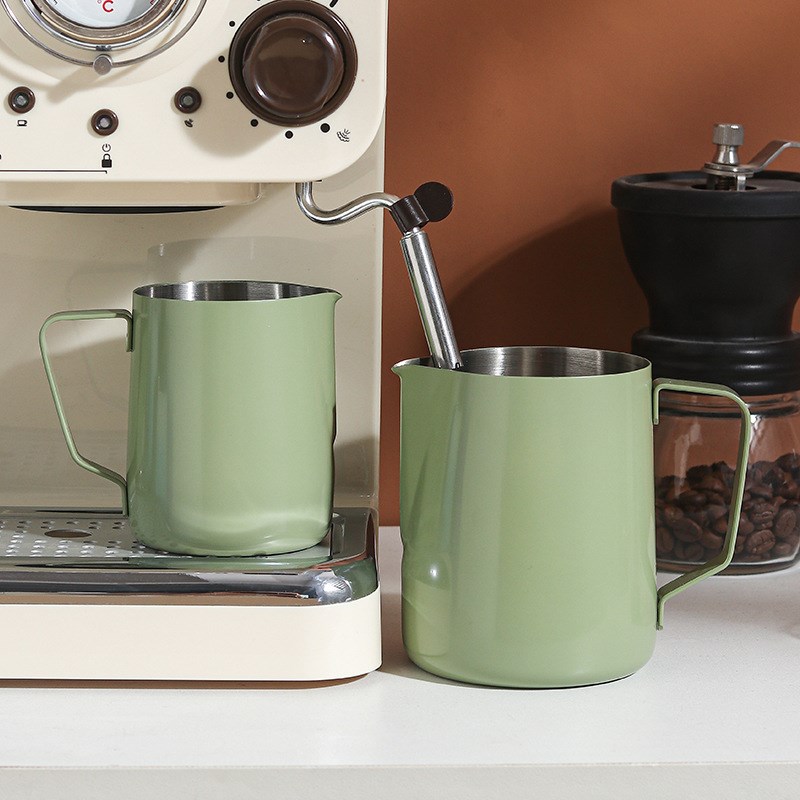 拉花缸圆嘴304不锈钢打奶泡杯打奶缸拉花杯专业拉花咖啡器具