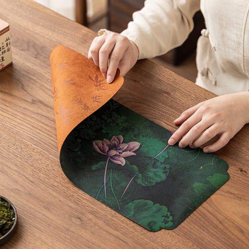 海棠长方茶巾桌布防水家用高档干泡台功夫茶具专用茶垫家用茶桌垫,居家布艺,茶席,淘宝优惠券,粉丝福利购,淘宝优惠卷