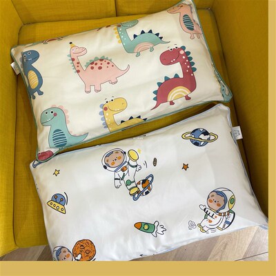 卡通儿童60S长绒棉贡缎全棉印花枕套儿童宝宝幼儿园枕头套30x50cm