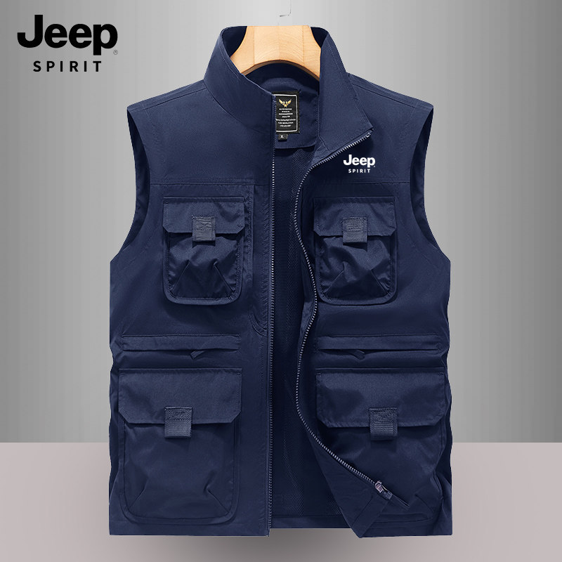 JEEPSPIRIT战术多口袋马甲男