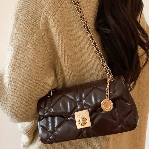 南风小方包菱格链条包单肩斜挎包