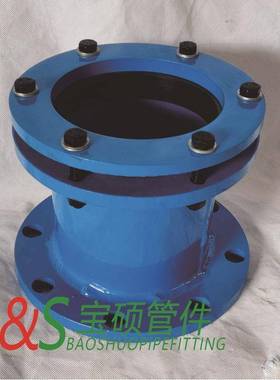 口铸铁管双向接头法钢制法兰接管连件JHT铅快速接头兰连接器补偿