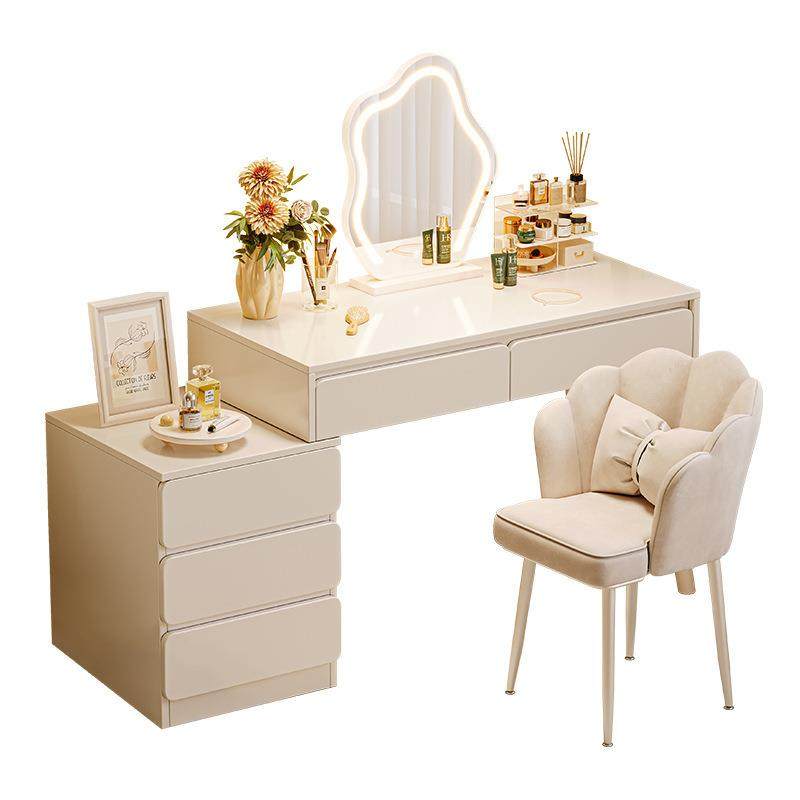 梳妆台卧室简约现代20HXO2型新款小户化子妆桌主卧美甲4店简易奶