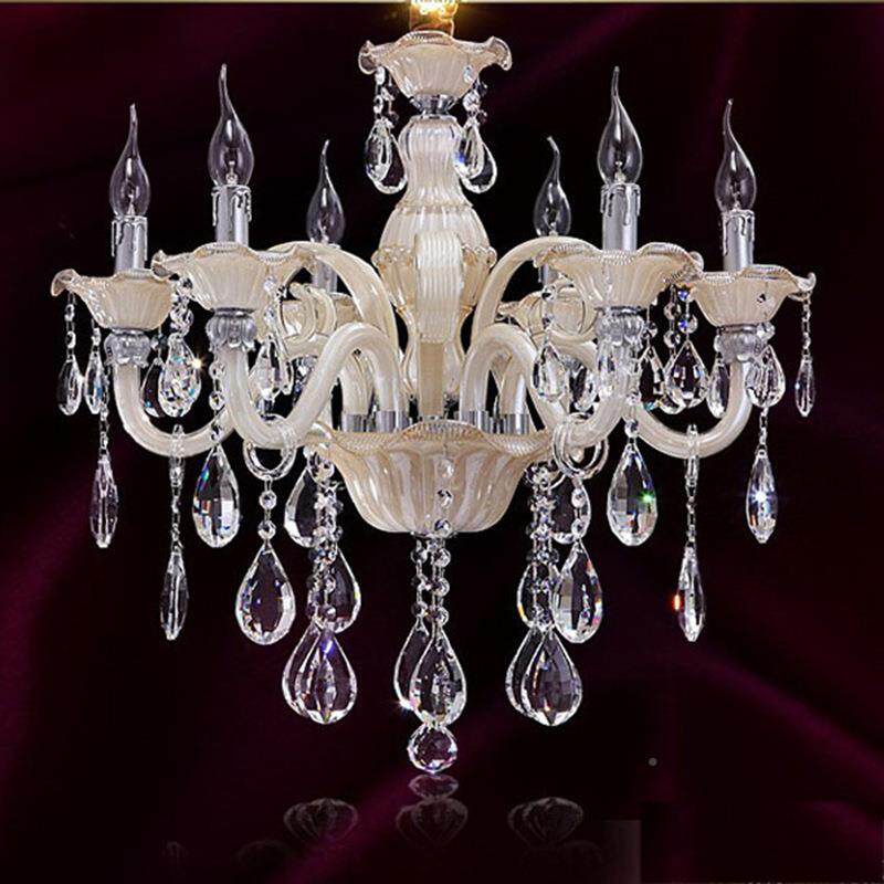 批示欧式客厅大美式灯餐厅灯约后现简蜡烛卧室代灯具别519墅水晶