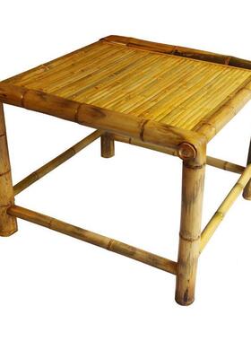 户外桌子具竹椅老子庭院方桌茶几合竹家复古茶桌组竹桌椅KJO式竹