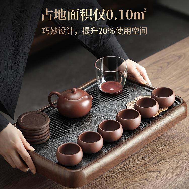 茶YFM2盘家用20新款仿乌金石办公5室小型茶台沥茶具水干泡台茶托