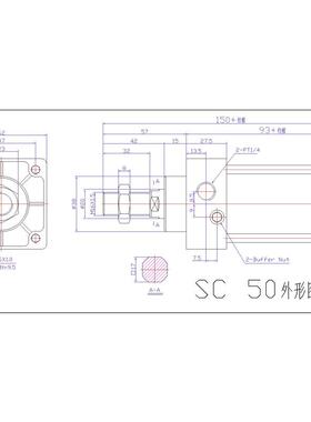 SC标准气缸SC50X25X5X0X75X1001725X150X15200X250X30X0/40WJE0气