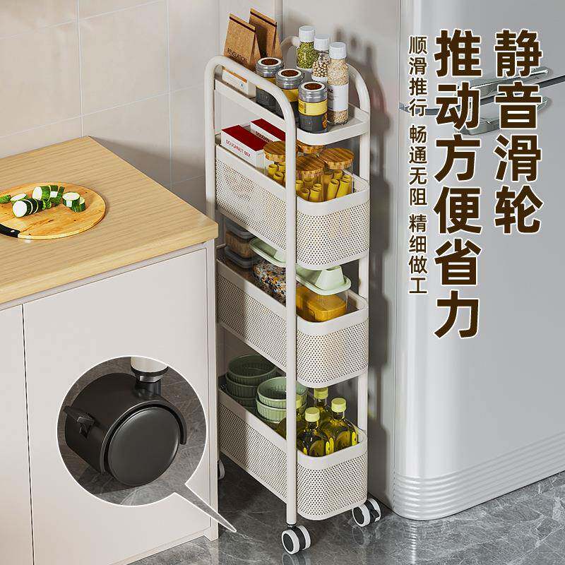 厨置物架落地多层隙NPV家用收卫生间厕所冰箱侧夹房缝小缝推车纳