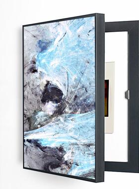 电表装饰画现代约抽配电简箱遮挡竖款象免打孔弱电OLL箱电闸箱盒