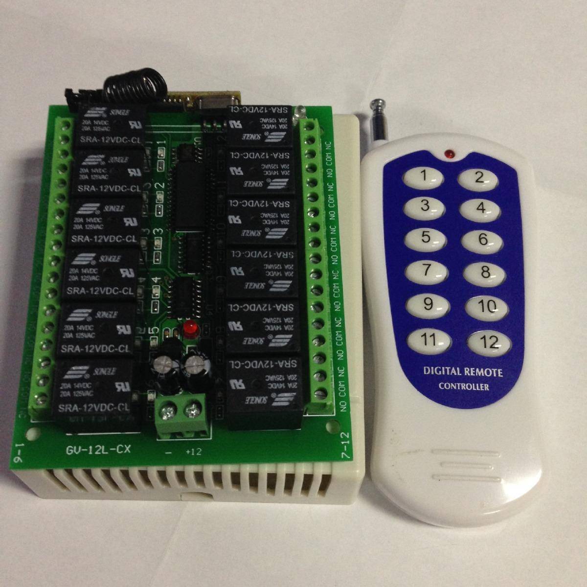 12V122路线接智能收控制GV-12L-C器工业配1键，多路无开关