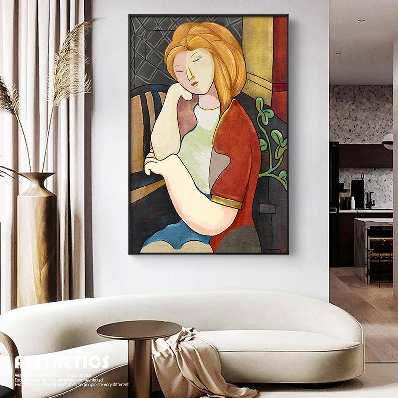 现代简客厅装式饰画欧墙油画风格挂约画卧JSL-282室画酒店画廊艺