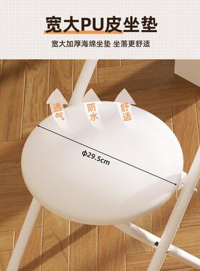 折叠BHY家椅用安装软包靠背椅简约可放椅子会议叠免办公椅折叠凳