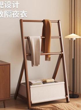 卧室挂衣架落地MYN家用内房间室双杆晾晒衣服架子可移动多功能衣