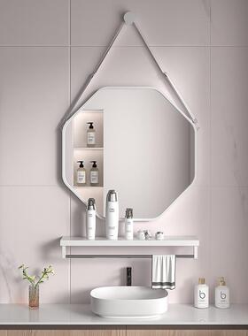 欧式简约壁圆镜形化妆镜浴室圆镜OSV卫生间镜子子洗手间打孔挂装