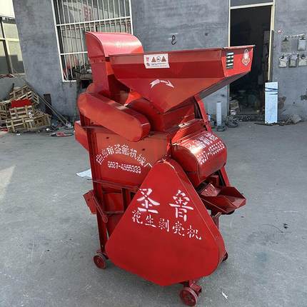 柴油驱动花生剥壳机油坊双滚筒脱壳去皮机花生除杂打粒机