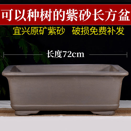 宜兴精品特大号长方盆景盆榕树花盆君子兰陶瓷花盆阳台室内盆景盆