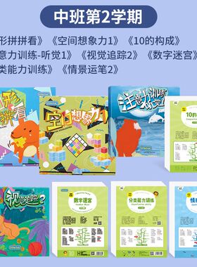 幼儿园中班第二学期思维训练教具  数学早教益智玩具学习能力培养