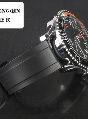 正钦适用卡西欧剑鱼MDV106/MTP-1374/1375氟橡硅胶手表带欧米茄