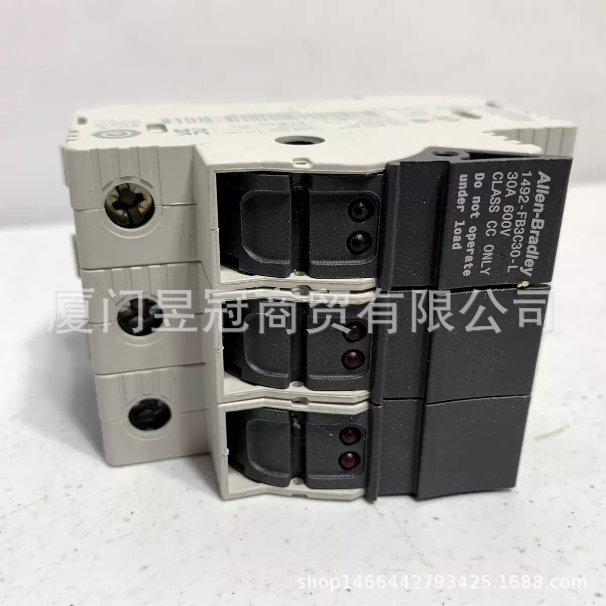 原装进口AB罗克韦尔保险丝座30安培600V3极1492-FB3C30-L新