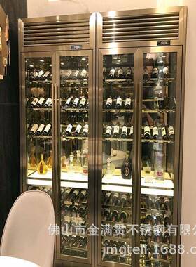 制不锈ZFF钢恒用温酒柜商用家简约酒架高端不锈钢恒定温酒柜