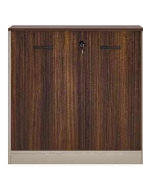 办公室储NQR文件办矮柜靠墙可移动物柜公桌落活动边柜带地锁收纳