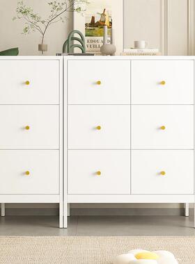 柜7K现奶油风斗柜轻奢尾代卧室收纳柜床置物柜XTG抽屉柜靠墙储物