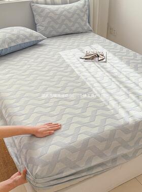 纯棉米2三层纱LNZ床笠单件205新款儿床罩榻榻床垫保护罩童三件套