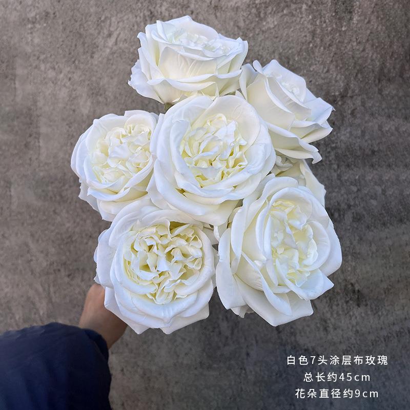 头涂层玫瑰仿餐真花把束摄道具客厅影桌摆放庆天津花材家居婚花墙