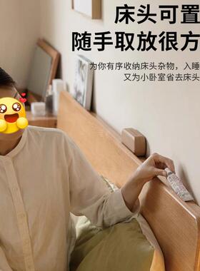 全实木床现代简约UWQ1.人8用米主卧双人床家1.5米木单床榻橡榻米