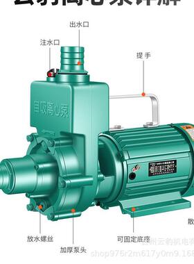 德20国26新款自深吸泵离心泵家用来水自增压农田QCR灌溉井取水增